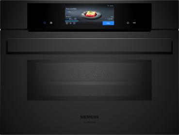 Siemens studioLine CM978GMM1 - iQ700 Backofen mit Mikrowelle mit 5 Jahre Garantie, Schwarz Matt, 60 x 45 cm
